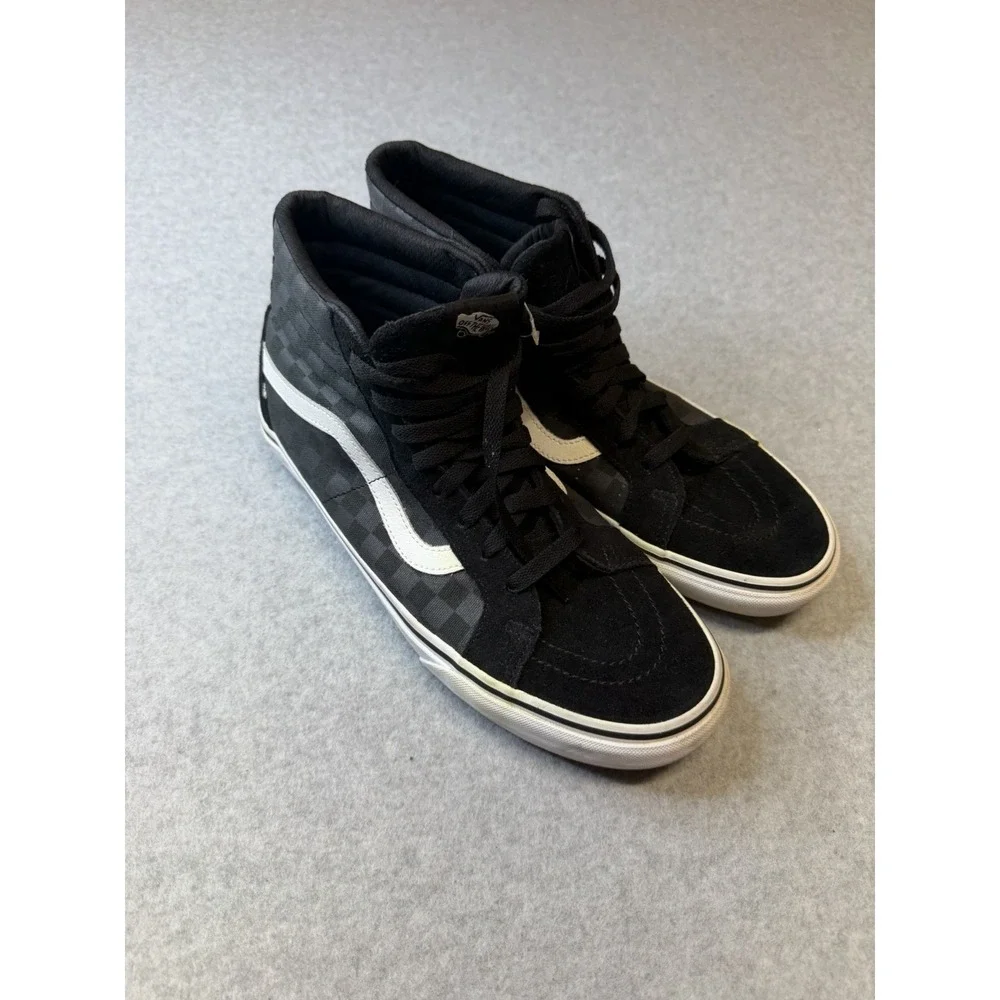 Vans Sk8-Hi Vansguard Checkerboard Black Charcoal Mens 11.5 High Top Sneakers